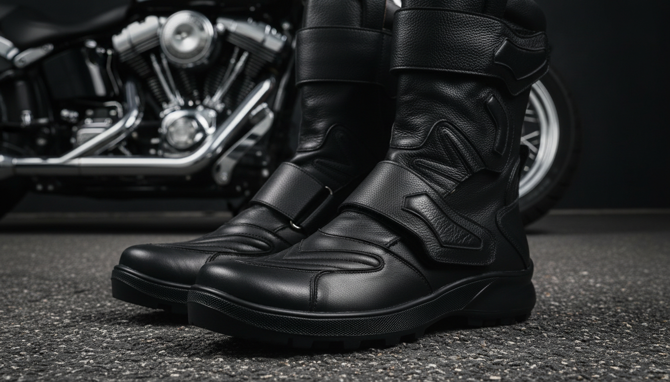 Skórzane buty motocyklowe Pollonus 6-0142-001 czarny  4fdad360-3bc2-45f9-9b41-33b71aa640b8