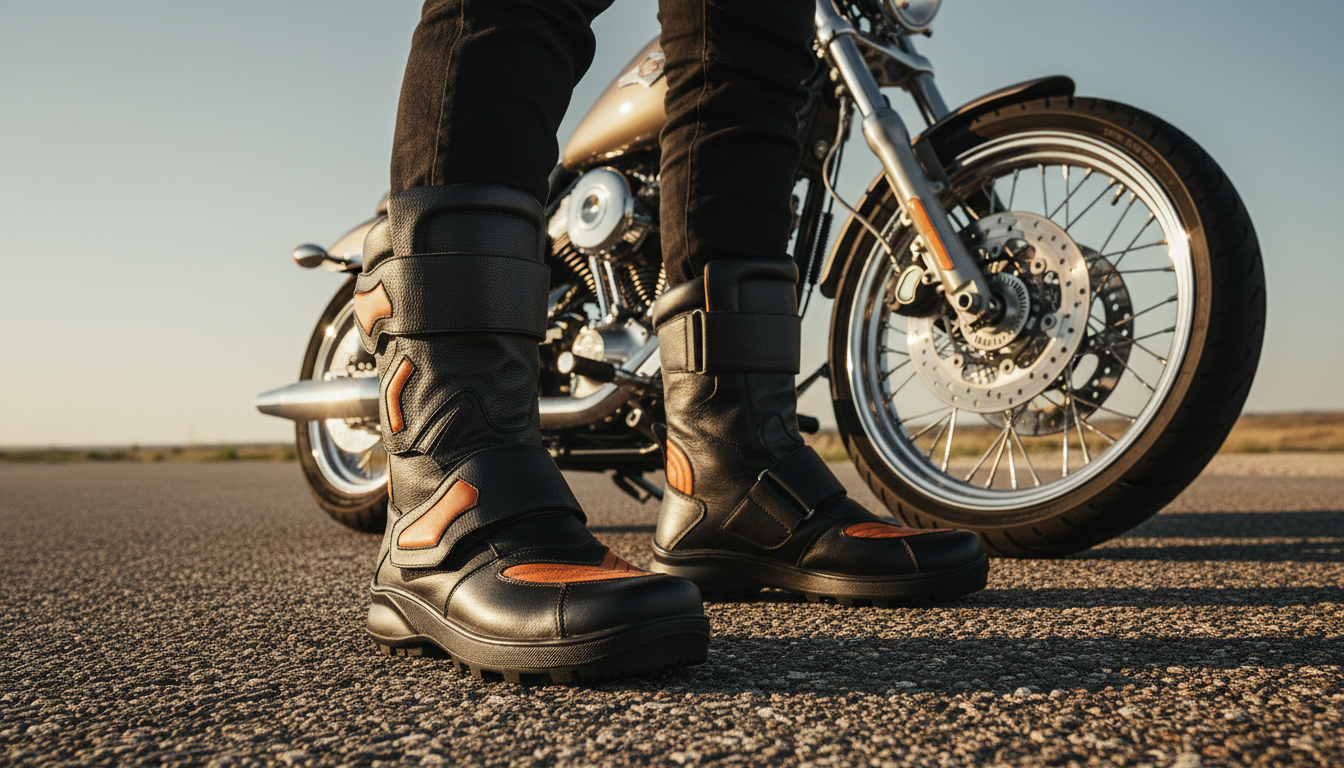 Skórzane buty motocyklowe Pollonus 6-0142-002 czarny+orange a2110c96-d5b0-4103-ab66-5f6bef8af256