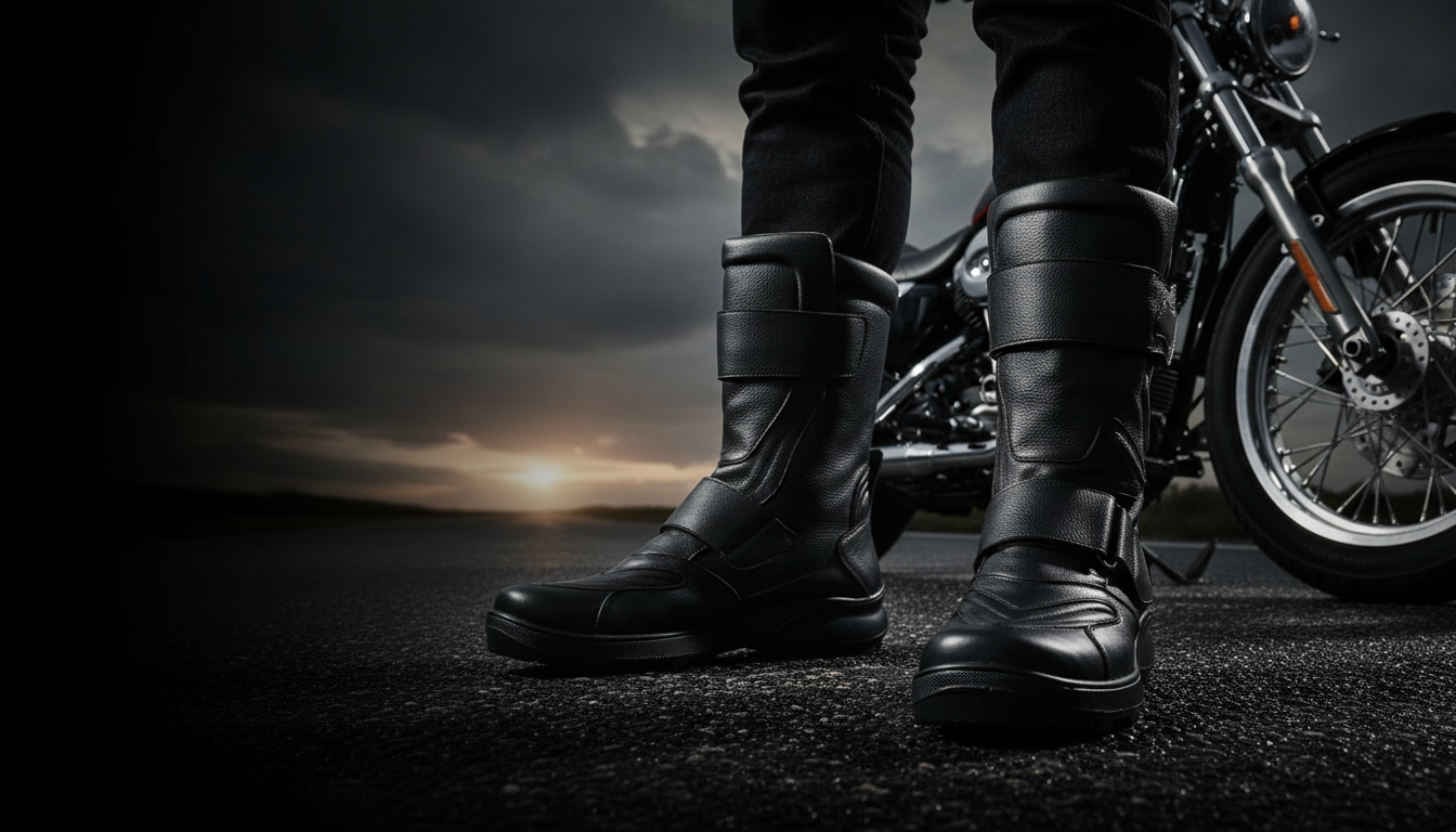 Skórzane buty motocyklowe Pollonus 6-0142-001 czarny  d1f37e6a-d1e1-43f5-8c8b-4c68c1447d2a