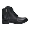 Skórzane trzewiki damskie czarne lico Pollonus 5-1686-001