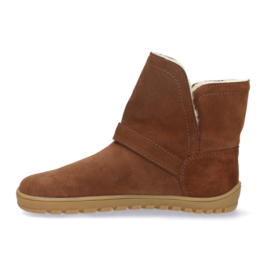 Skórzane botki damskie Barefoot Pollonus 5-1801-003 Rudy