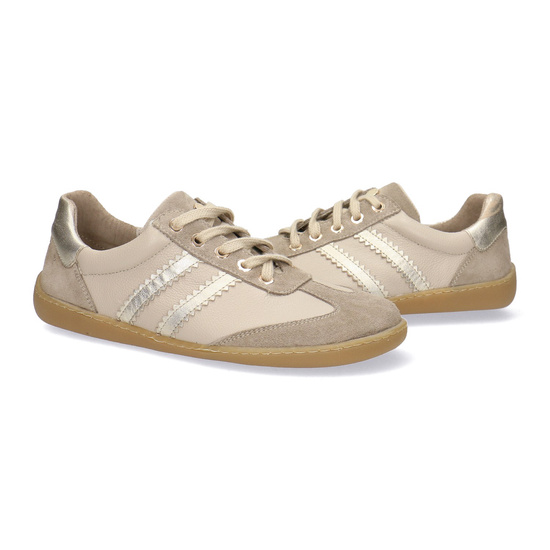 Skórzane półbuty damskie Pollonus Barefoot 5-1774-001 Wanilia+Złoto