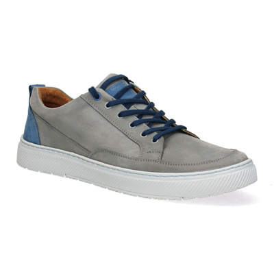 Skórzane półbuty męskie Mateos 950 Szare