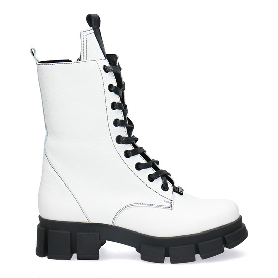 Licowe Skórzane Wysokie Trzewiki / Kozaki Pollonus 5-1580-001