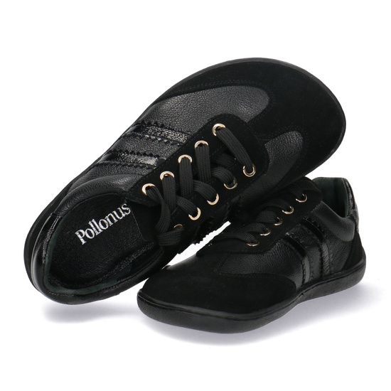 Skórzane półbuty damskie Pollonus Barefoot 5-1774-006 Czarny