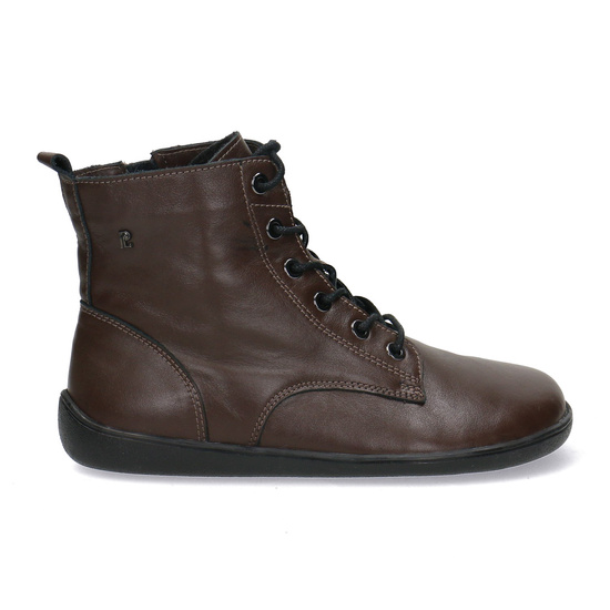 Skórzane trzewiki damskie Barefoot Pollonus 5-1795-001 Czekolada