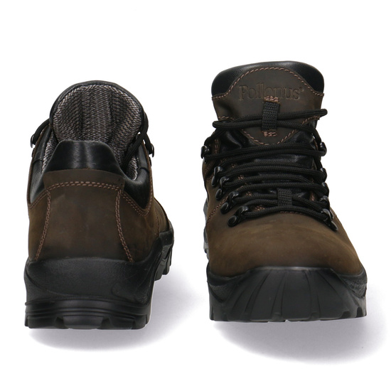 Buty trekkingowe, Skórzane półbuty myśliwskie Pollonus 6-0134-001 brązowy HUBERTUS