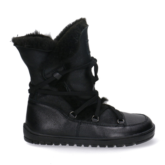Skórzane botki damskie Barefoot Pollonus 5-1802-001 Czarny Werona