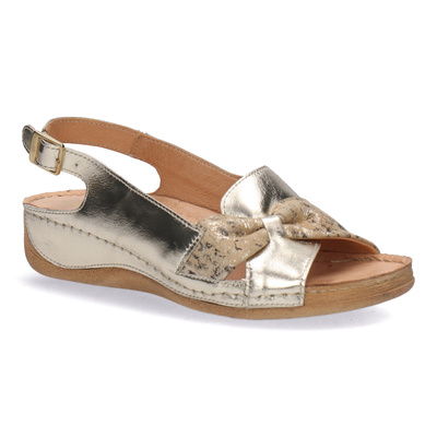 Pollonus Sandały Damskie  5-1764-004 Zlote