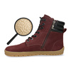 Skórzane trzewiki damskie Barefoot Pollonus 5-1796-002 Bordo