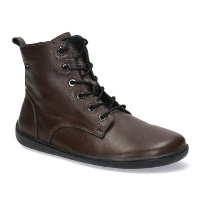 Skórzane trzewiki damskie Barefoot Pollonus 5-1795-001 Czekolada