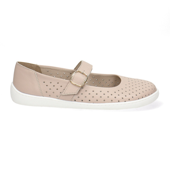 Skórzane pólbuty damskie Barefoot Pollonus 5-1770-005 Beige 