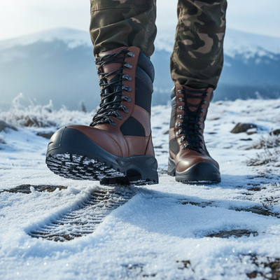 Skórzane trzewiki myśliwskie Pollonus brązowy 6-0133-001 KABAN