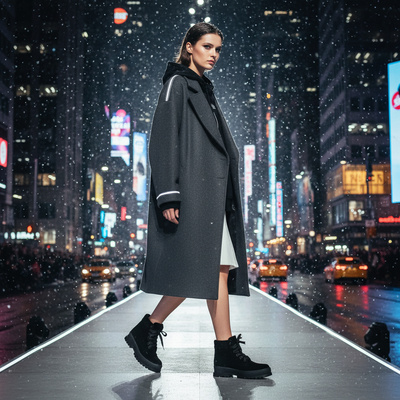 Trzewiki damskie czarne Pollonus 5-1607-001