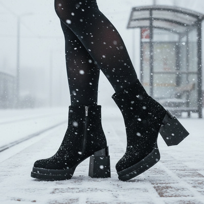 Skórzane botki damskie EPICA F6F630027B 01