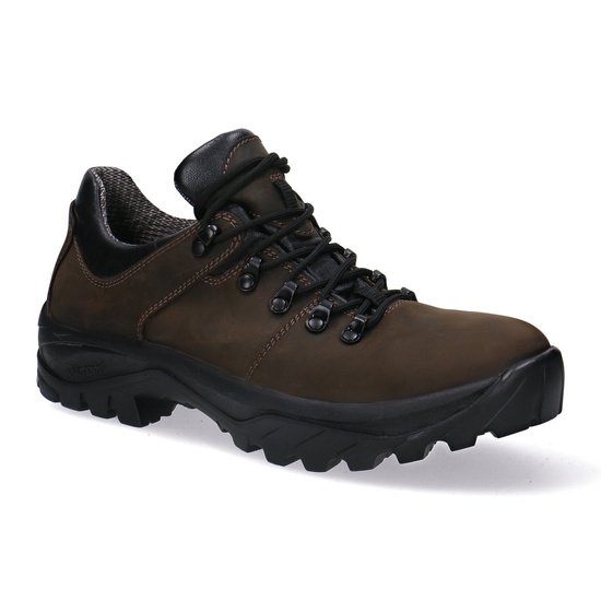 Buty trekkingowe, Skórzane półbuty myśliwskie Pollonus 6-0134-001 brązowy HUBERTUS