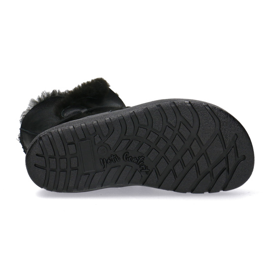 Skórzane botki damskie Barefoot Pollonus 5-1802-001 Czarny Werona