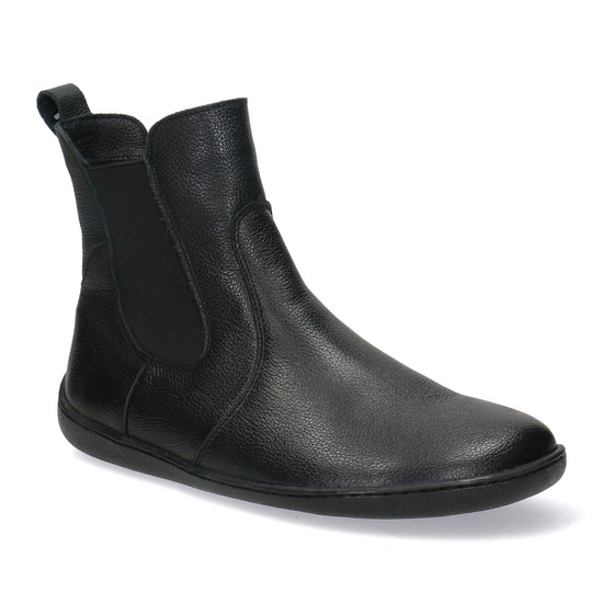 Skórzane trzewiki damskie Barefoot Pollonus 5-1797-001 Czarny Werona