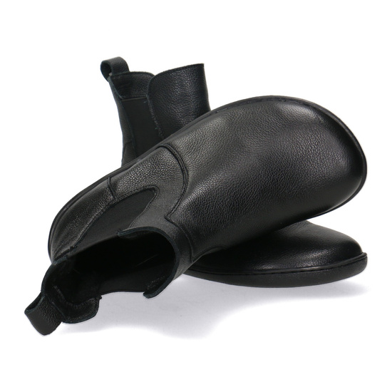 Skórzane trzewiki damskie Barefoot Pollonus 5-1797-001 Czarny Werona