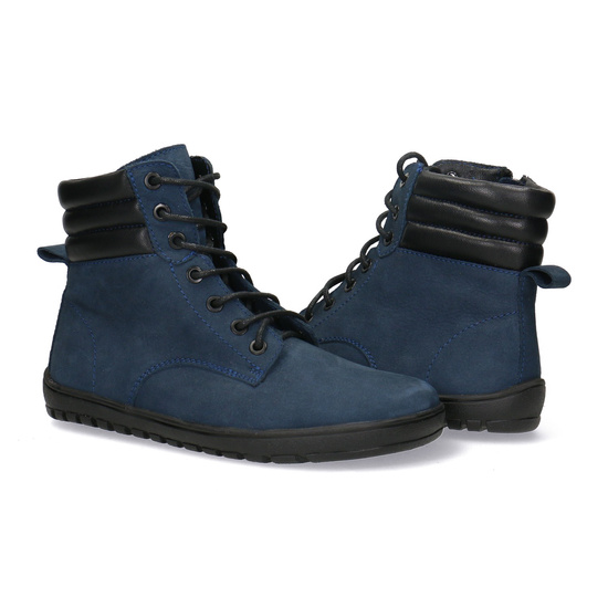 Skórzane trzewiki damskie Barefoot Pollonus 5-1796-003 Granat
