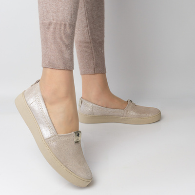 Skórzane Półbuty Damskie Tender Koza Pollonus 5-1739-002