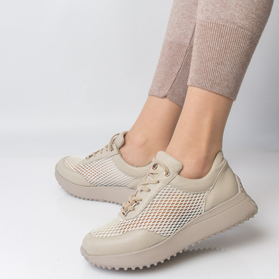 Skórzane Sneakersy Damskie Vanilia Verona Pollonus 5-1733-003