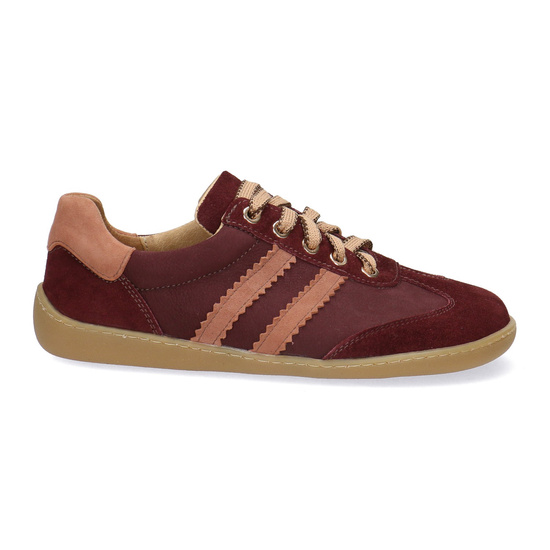 Skórzane półbuty damskie Pollonus Barefoot 5-1774-004 Bordo+Brudny Róż