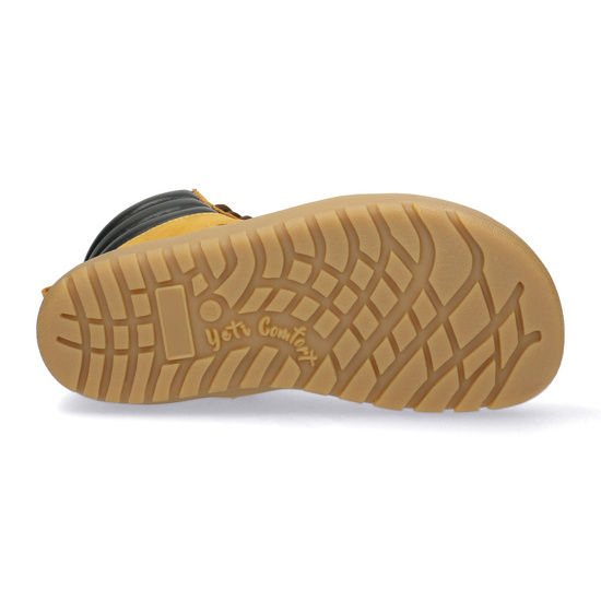 Skórzane trzewiki damskie Barefoot Pollonus 5-1796-004 Miodowy
