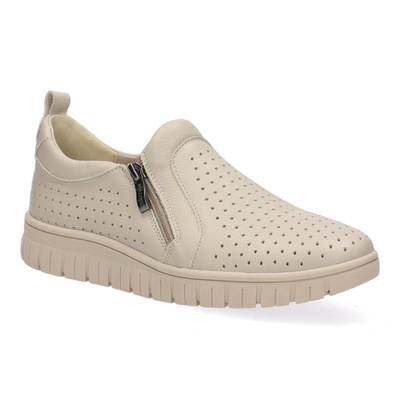 Skórzane półbuty damskie Pollonus 5-1742-001 Vanilia Werona