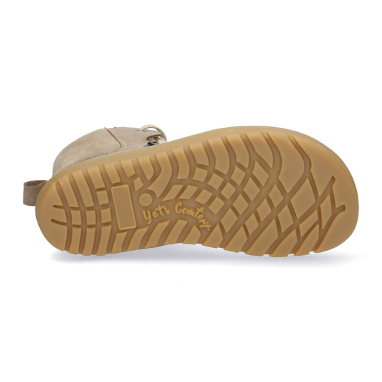 Skórzane botki damskie Barefoot Pollonus 5-1800-002 Capucino