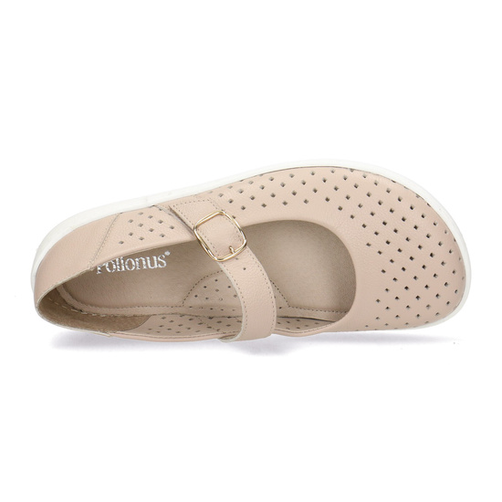 Skórzane pólbuty damskie Barefoot Pollonus 5-1770-005 Beige 