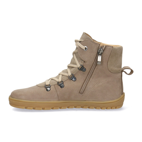 Skórzane botki damskie Barefoot Pollonus 5-1800-002 Capucino
