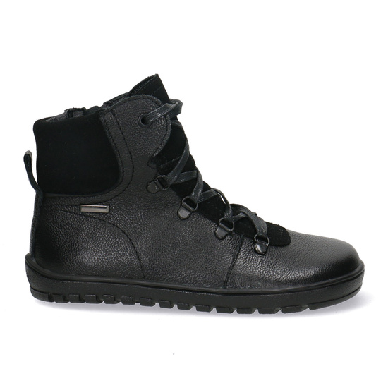 Skórzane botki damskie Barefoot Pollonus 5-1800-001 Czarny Werona