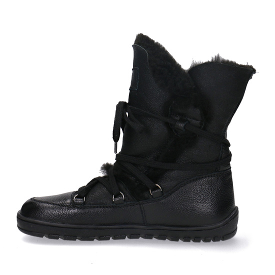 Skórzane botki damskie Barefoot Pollonus 5-1802-001 Czarny Werona