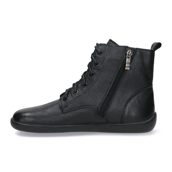 Skórzane trzewiki damskie Barefoot Pollonus 5-1795-002 Czarny Werona