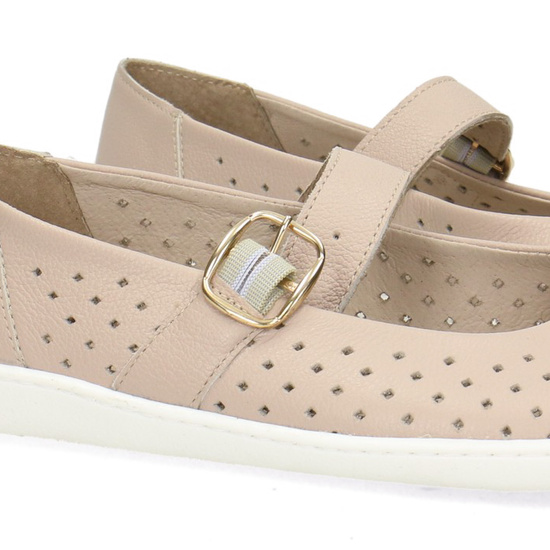 Skórzane pólbuty damskie Barefoot Pollonus 5-1770-005 Beige 