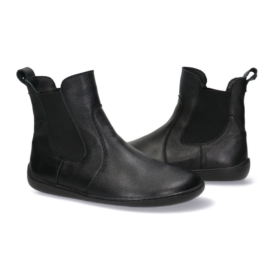 Skórzane trzewiki damskie Barefoot Pollonus 5-1797-001 Czarny Werona