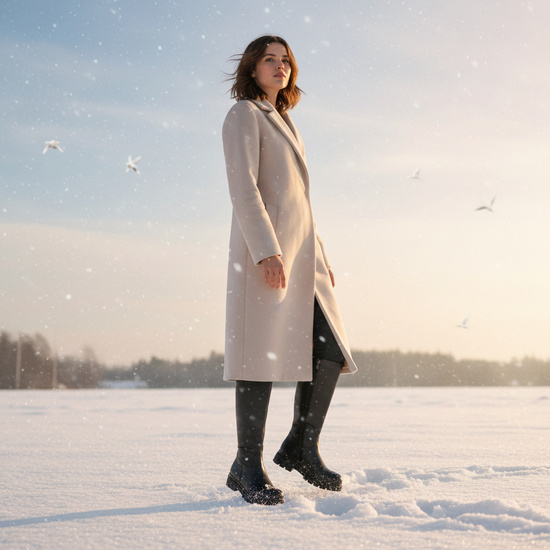 Licowe skórzane czarne kozaki damskie Pollonus 5-1534-002