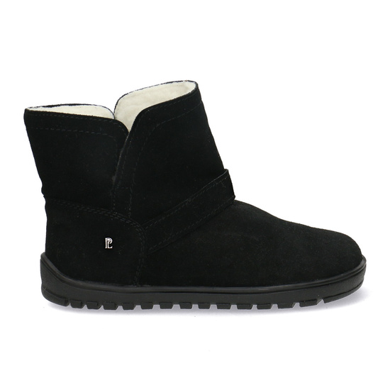 Skórzane botki damskie Barefoot Pollonus 5-1801-001 Czarny Welur