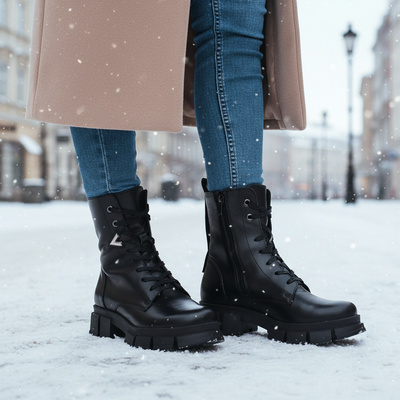 Licowe Skórzane  Trzewiki Pollonus 5-1583-020