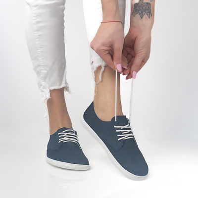 Skórzane pólbuty damskie Pollonus Barefoot 5-1288-026 Granat Samuel